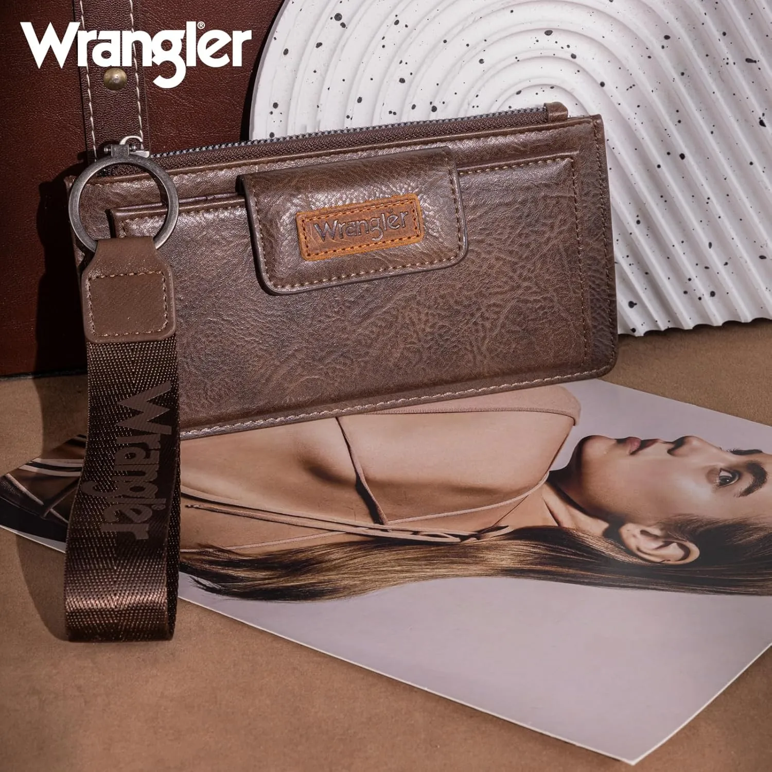 X Wrangler Minimalist Wallet Women Card Cases & Money Organizers Wristlet with Wallet Large Clutch with Coin Purse Smooth Zipper and Rfid Lining