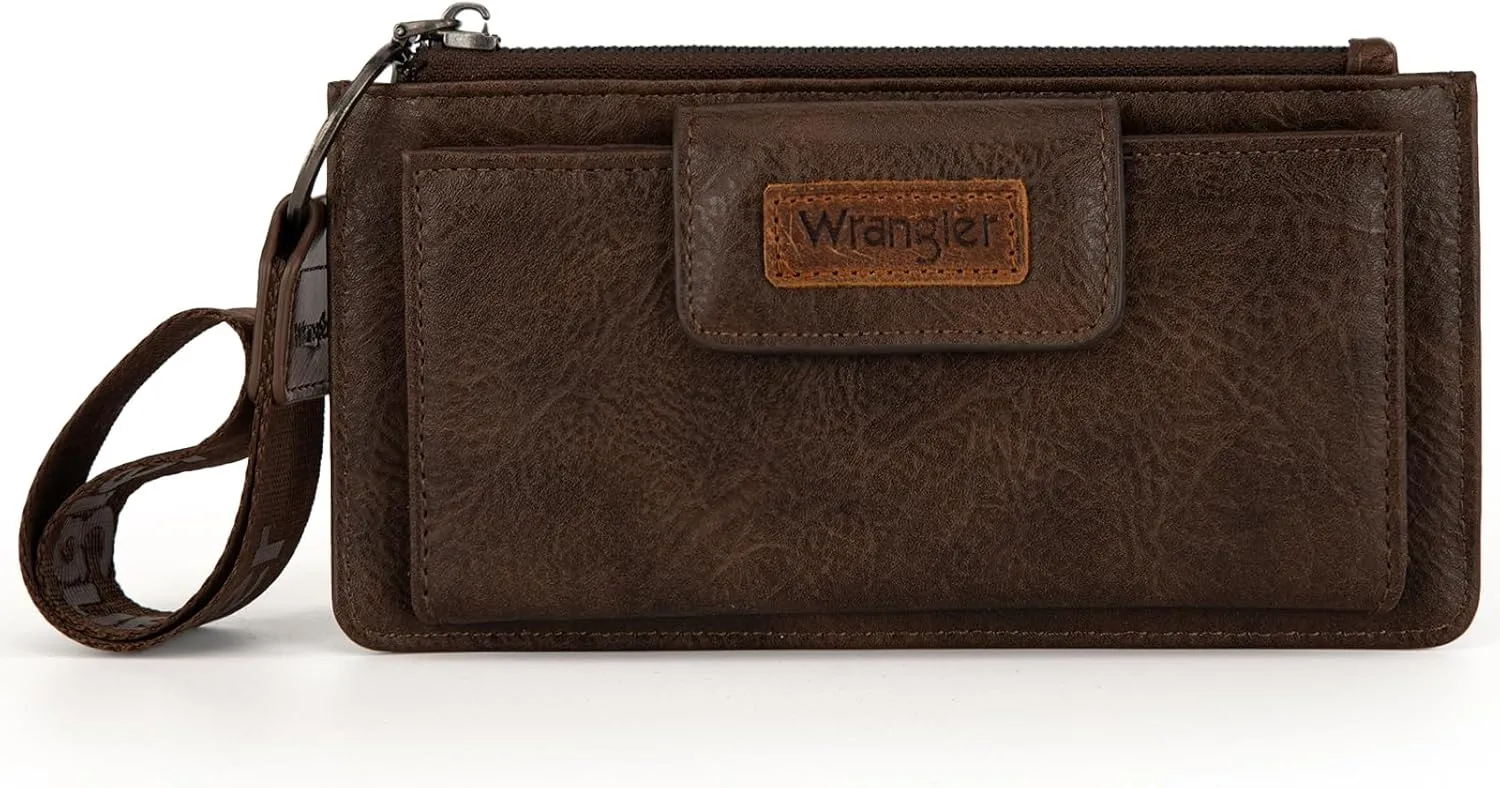 X Wrangler Minimalist Wallet Women Card Cases & Money Organizers Wristlet with Wallet Large Clutch with Coin Purse Smooth Zipper and Rfid Lining