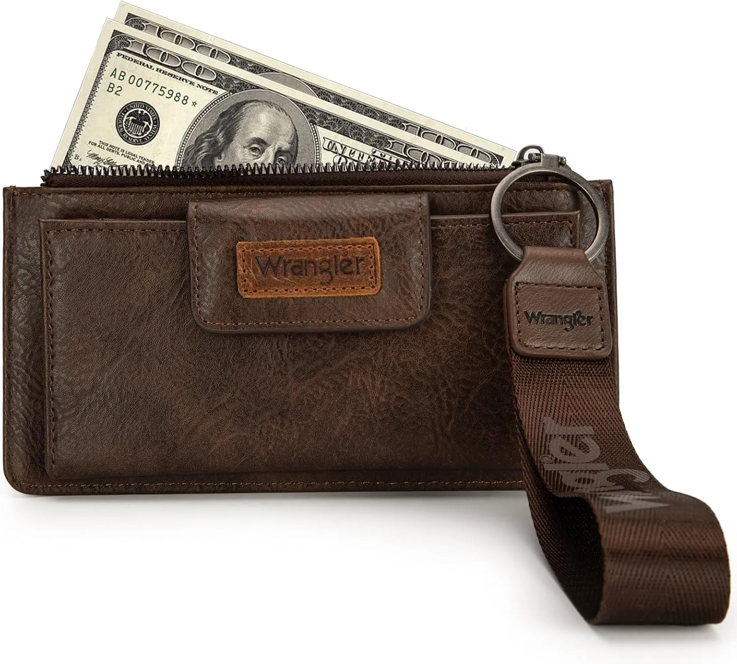 X Wrangler Minimalist Wallet Women Card Cases & Money Organizers Wristlet with Wallet Large Clutch with Coin Purse Smooth Zipper and Rfid Lining