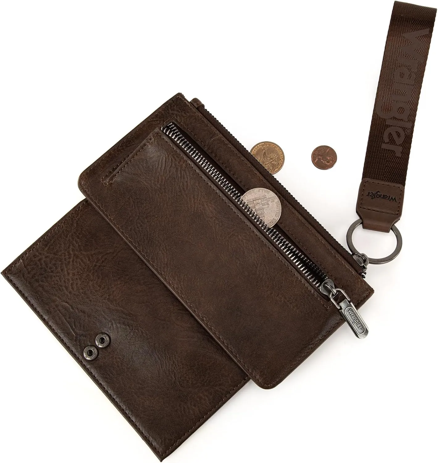 X Wrangler Minimalist Wallet Women Card Cases & Money Organizers Wristlet with Wallet Large Clutch with Coin Purse Smooth Zipper and Rfid Lining