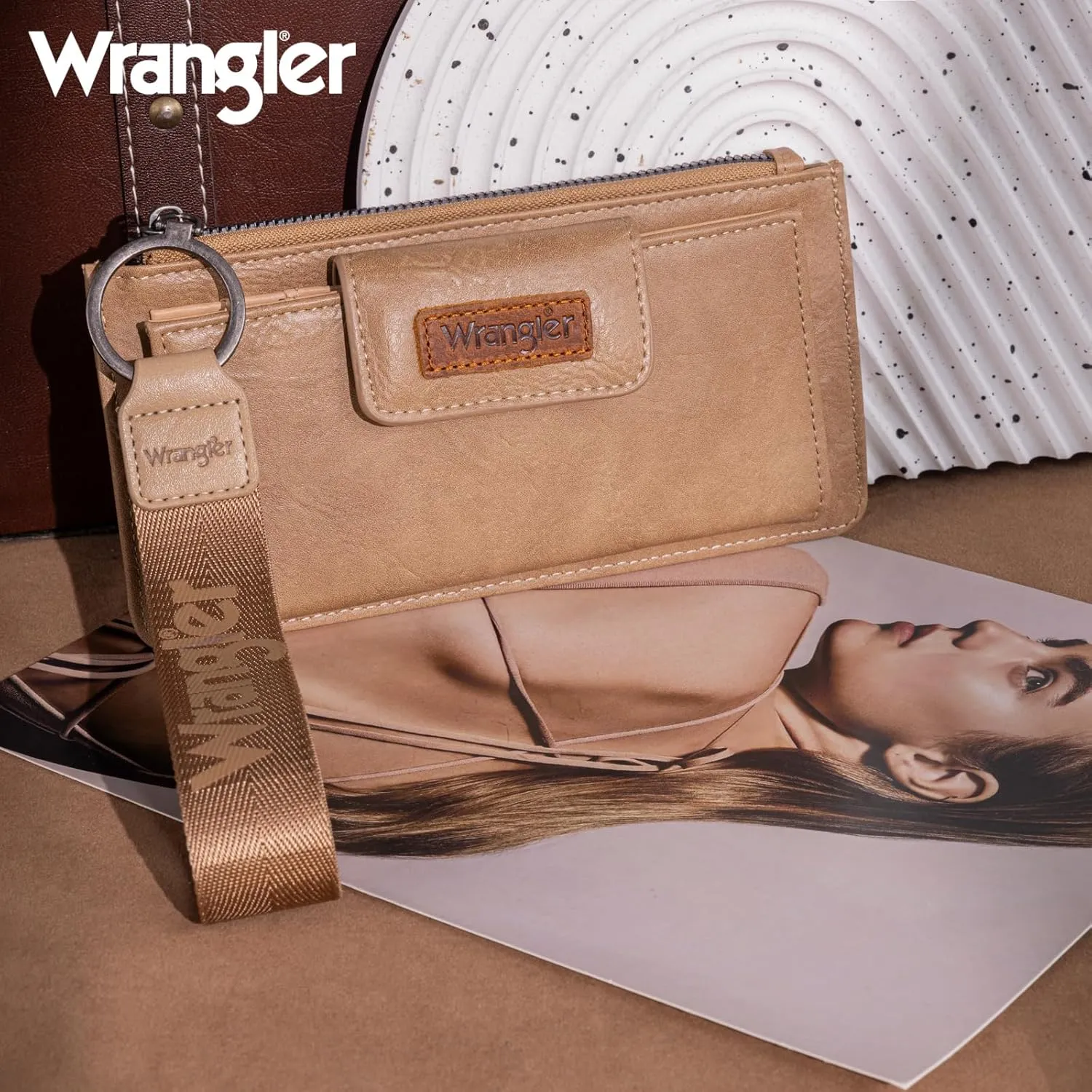 X Wrangler Wallet for Women Ladies Female Card Cases & Money Organizers Wristlet with Wallet Large Clutch with Coin Purse Smooth Zipper and Rfid Lining