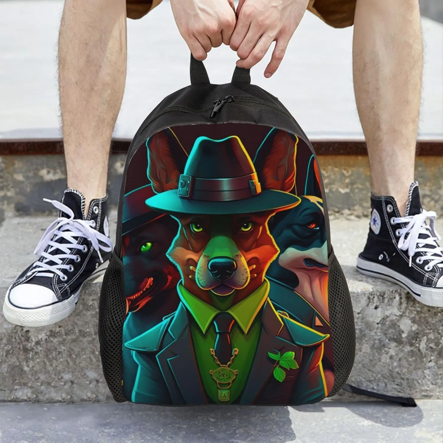 Xerial Mafia Dog Backpack Waterproof Anti Theft Durable Light Laptop Bag Backpacks For Women Men Travel Gym Backpack