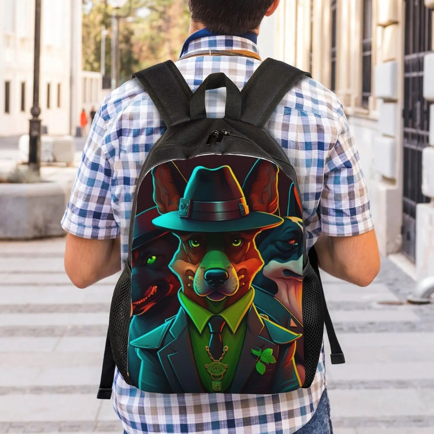 Xerial Mafia Dog Backpack Waterproof Anti Theft Durable Light Laptop Bag Backpacks For Women Men Travel Gym Backpack
