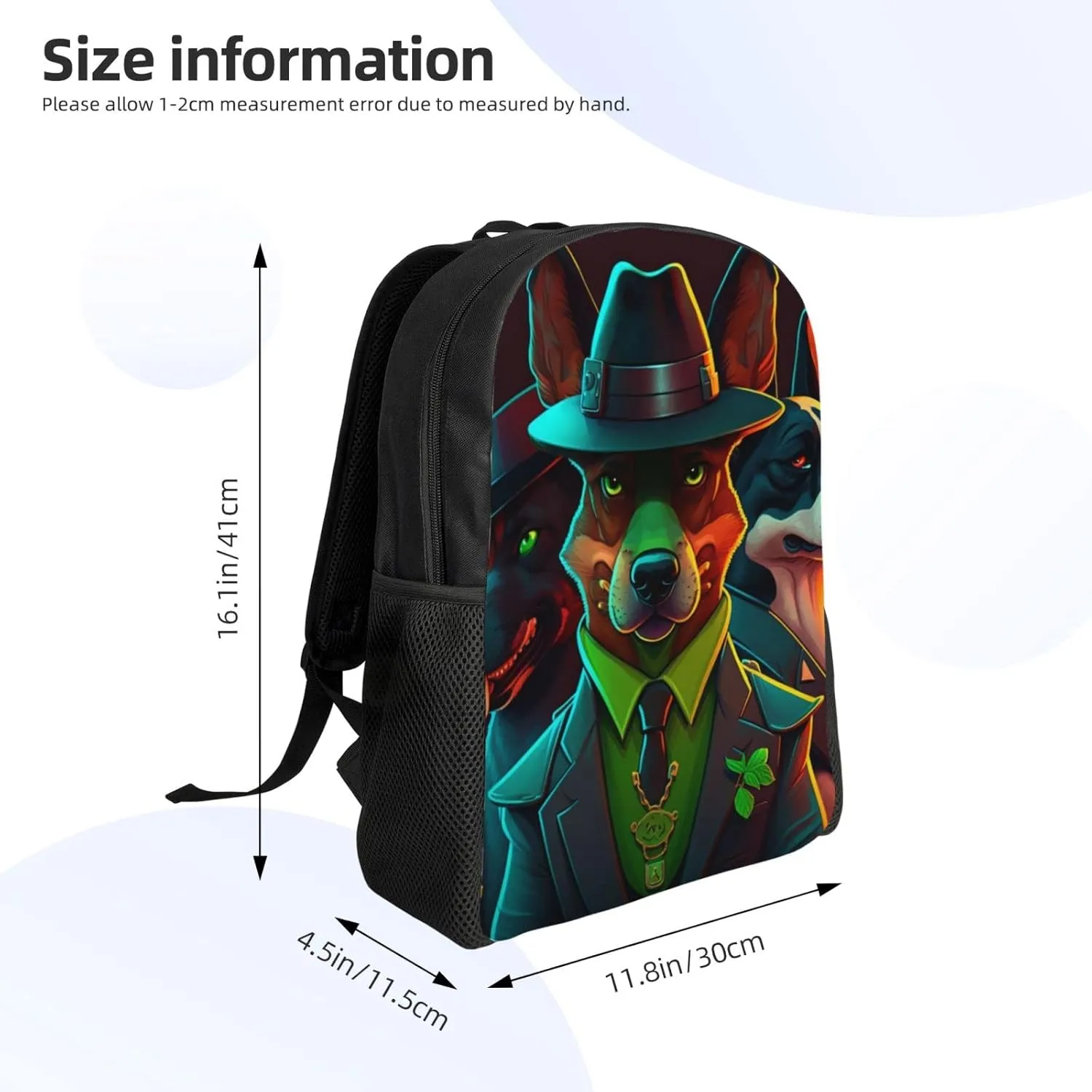 Xerial Mafia Dog Backpack Waterproof Anti Theft Durable Light Laptop Bag Backpacks For Women Men Travel Gym Backpack