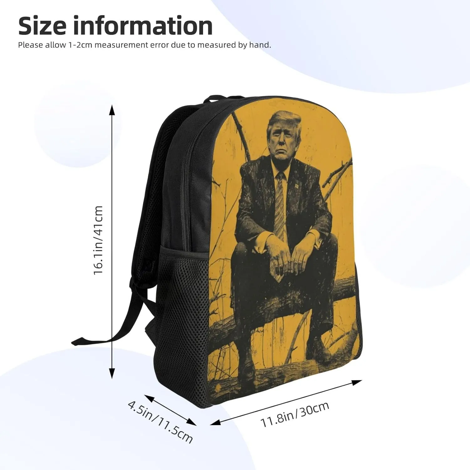 Xerial Trump Tree Backpack Waterproof Anti Theft Durable Light Laptop Bag Backpacks For Women Men Travel Gym Backpack