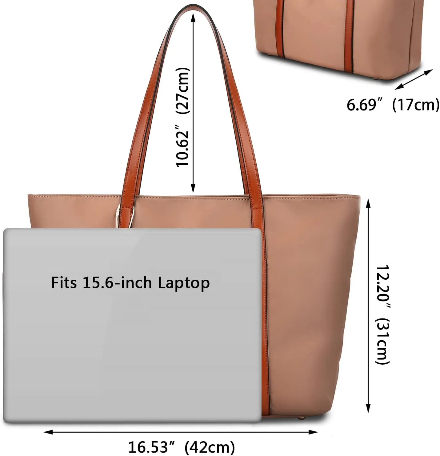 YALUXE Women's Nylon Tote Bags Large Capacity Shoulder Bags Work Handbags Purses