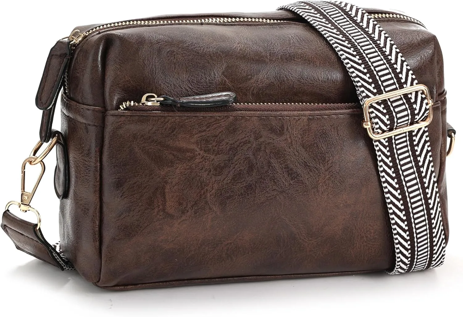 YDSIII Small Crossbody Bags for Women, Trendy Vegan Leather Cross Body Bags for Womens with Adjustable Wide Guitar Strap