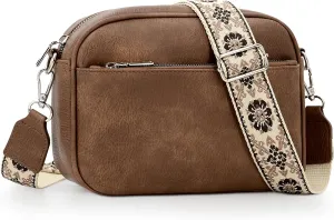 YDSIII Small Crossbody Bags for Women, Trendy Vegan Leather Cross Body Bags for Womens with Adjustable Wide Guitar Strap