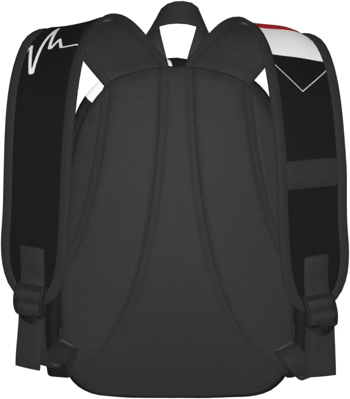 Yemen Yemeni Yemenian Flag Hearts Beats Casual Backpack Large Capacity Travel Backpacks Laptop Daypack Commuter Rucksack Adjustable Strap Sports Bags for Hiking Biking