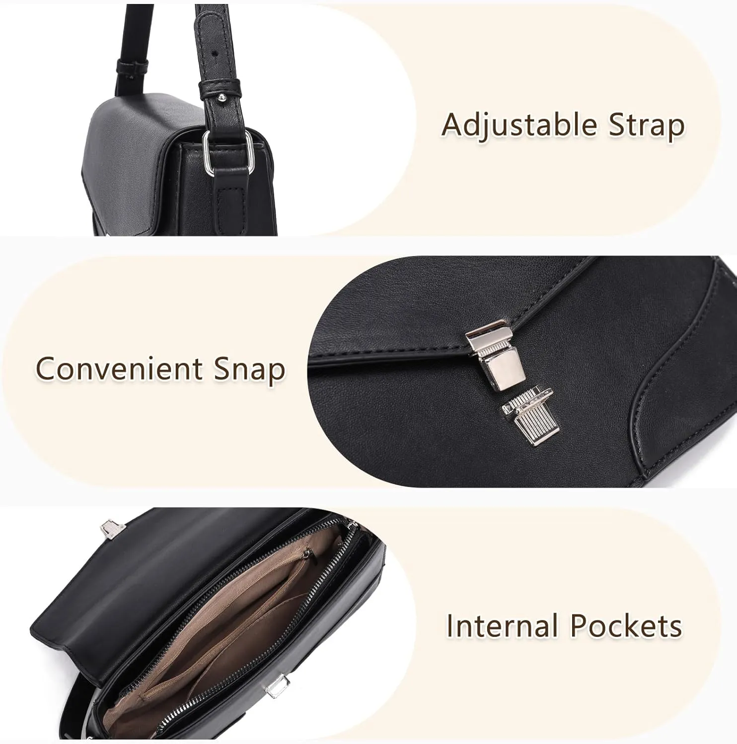 YIKOEE Womens Shoulder Bags Small Y2K Mini Purse with Vegan Leather
