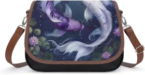 Yin and Yang Japanese Fish Crossbody Bags for Women Trendy Shoulder Satchel Purses Messenger Bag