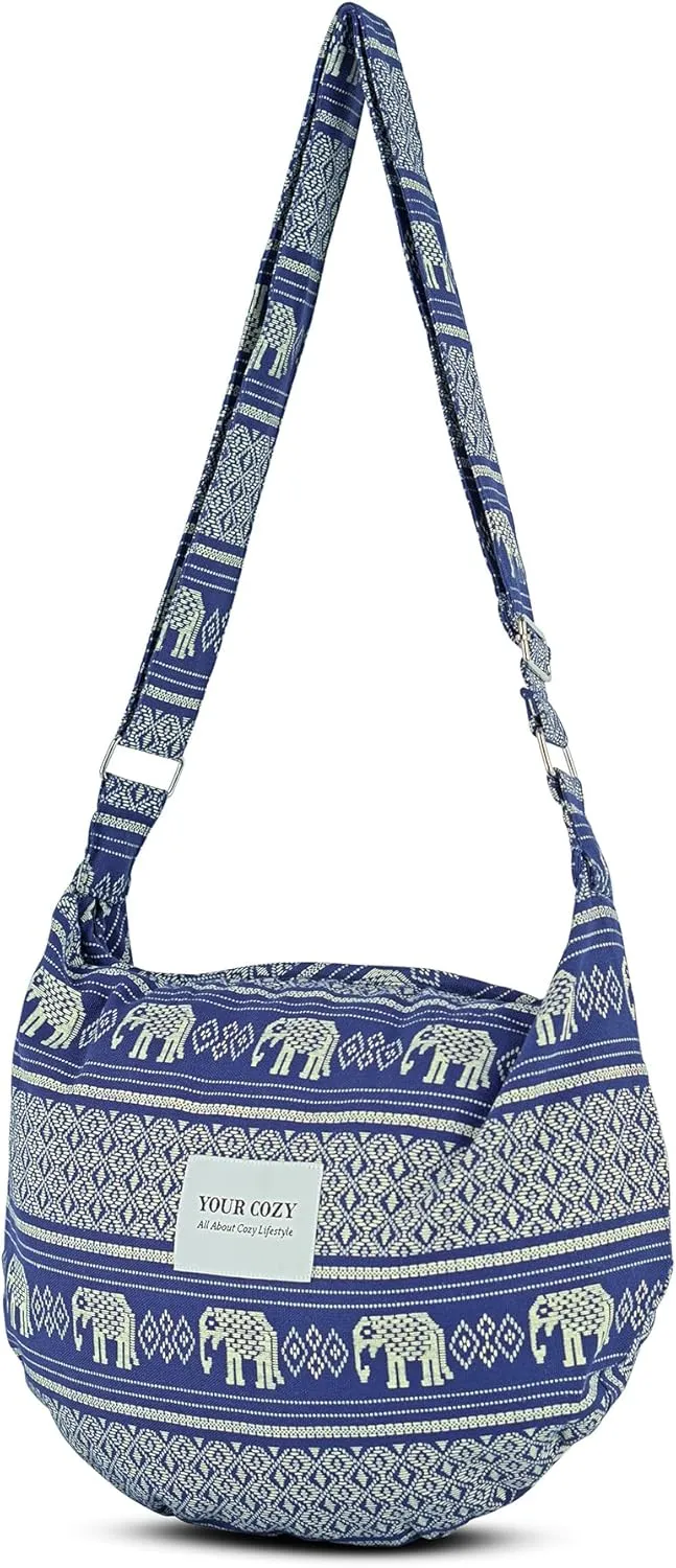 Your Cozy Women's Sling Crossbody Bags Large Shoulder Shopping Hobo Bag Handbag Top Zip Bags Handmade Messenger Bag
