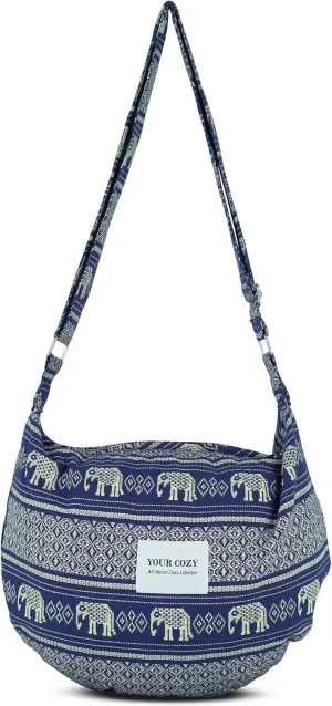 Your Cozy Women's Sling Crossbody Bags Large Shoulder Shopping Hobo Bag Handbag Top Zip Bags Handmade Messenger Bag