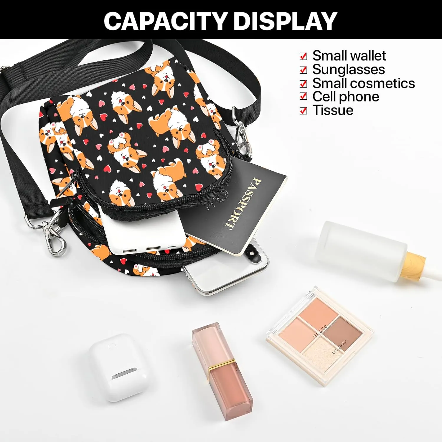 Yrebyou Crossbody Purse for Women Cell Phone Bag Small Lightweight Over Shoulder Bags with Adjustable Strap for Travel