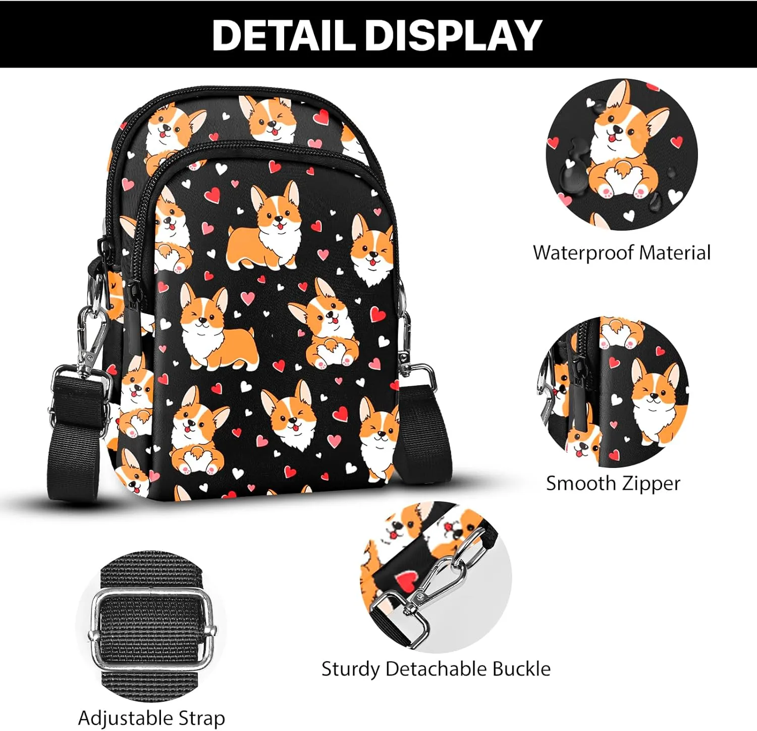 Yrebyou Crossbody Purse for Women Cell Phone Bag Small Lightweight Over Shoulder Bags with Adjustable Strap for Travel