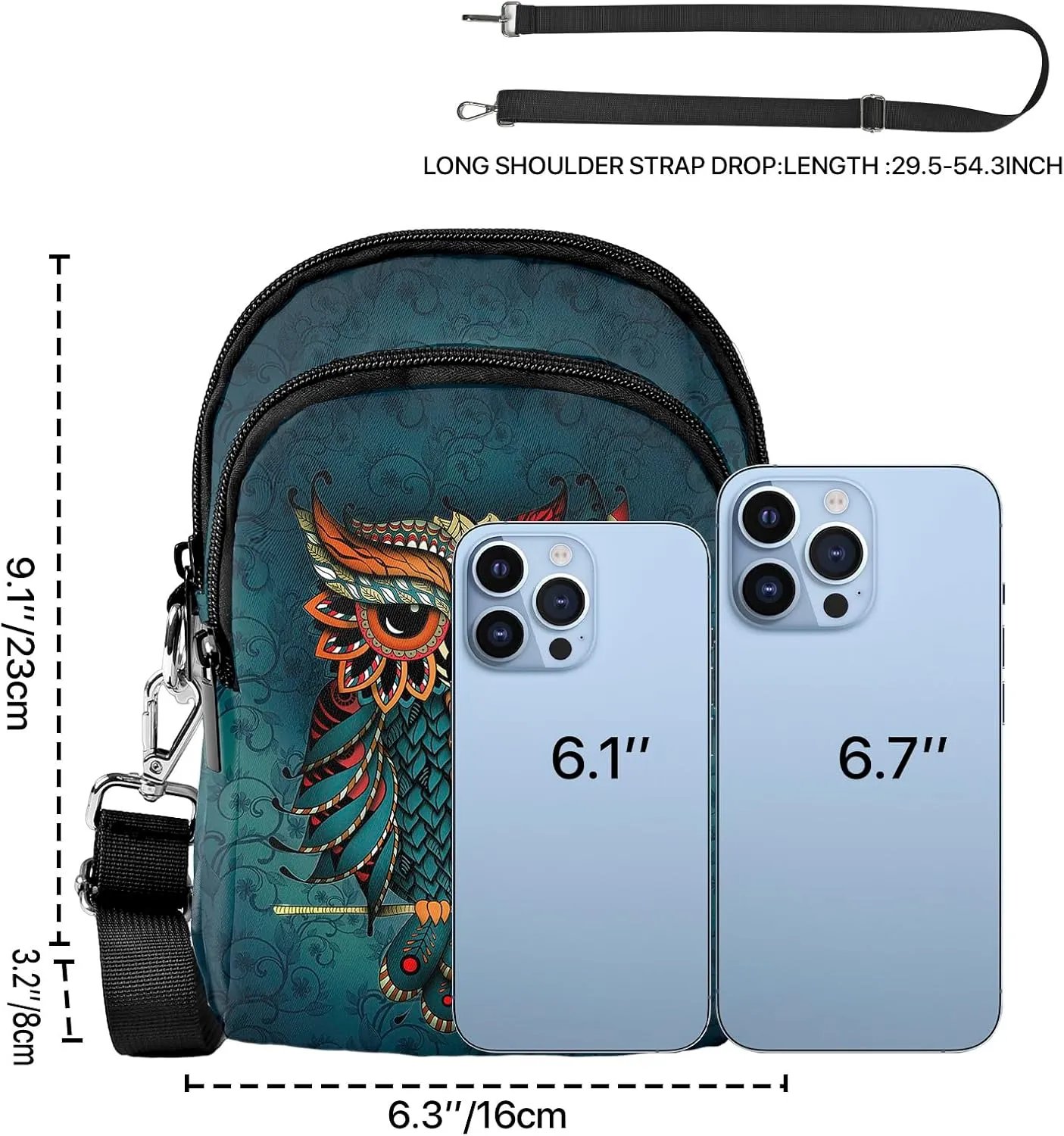Yrebyou Crossbody Purse for Women Cell Phone Bag Small Lightweight Over Shoulder Bags with Adjustable Strap for Travel