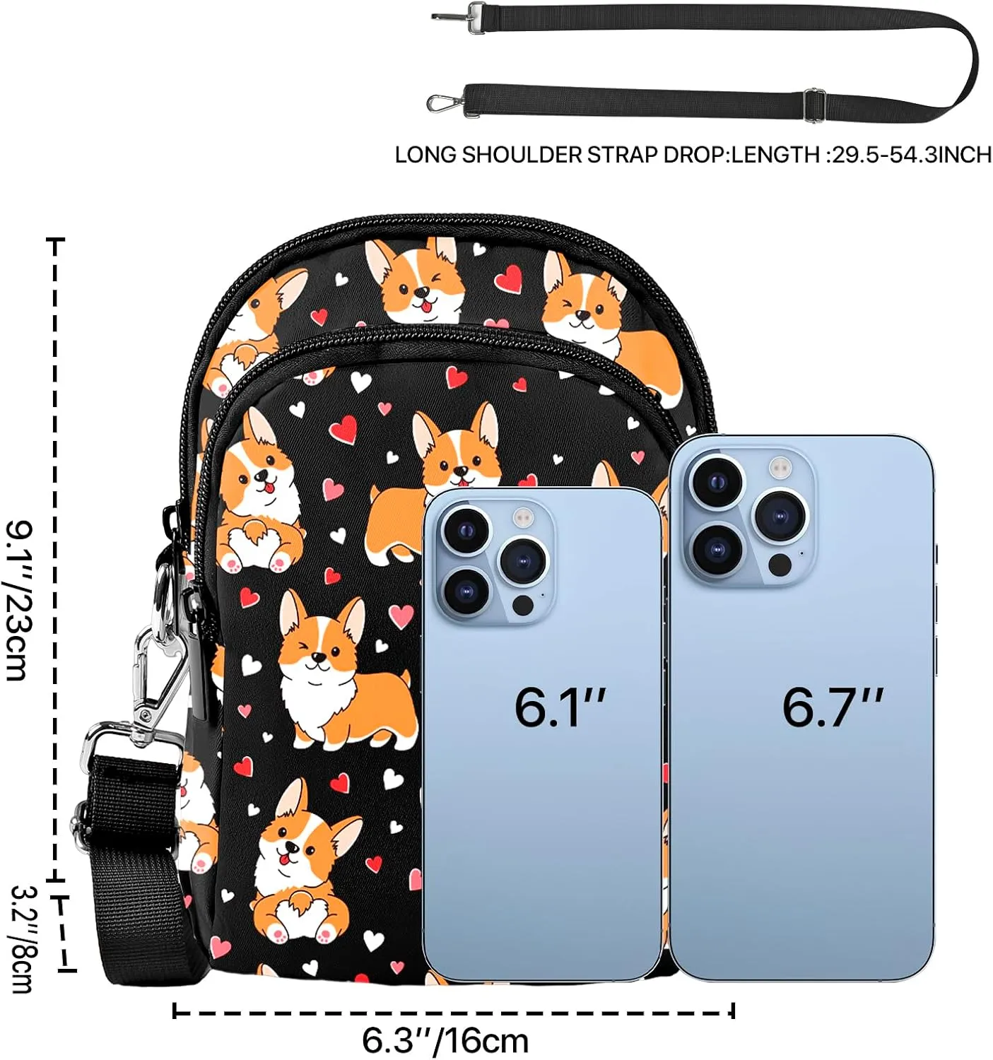 Yrebyou Crossbody Purse for Women Cell Phone Bag Small Lightweight Over Shoulder Bags with Adjustable Strap for Travel
