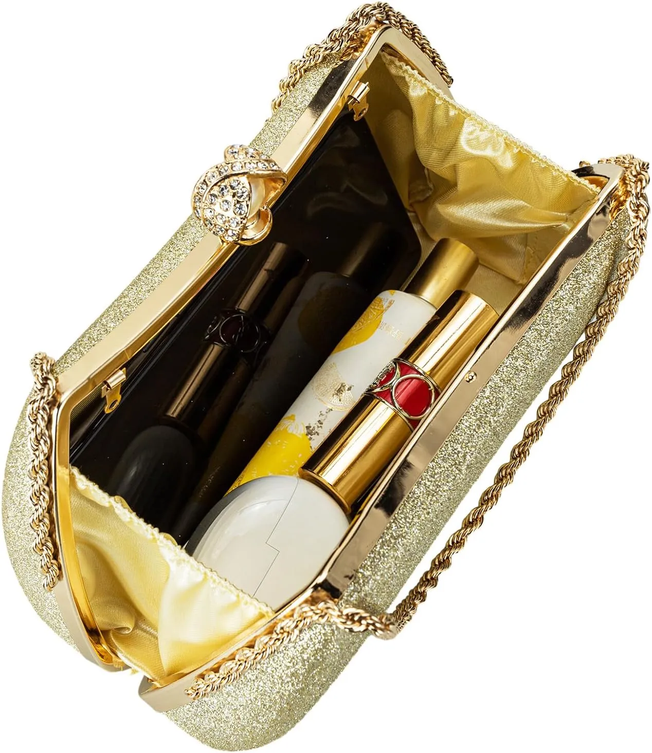 YYW Clutch Purse for Women Pearls Evening handbag Wedding Party Purse Shoulder Bag