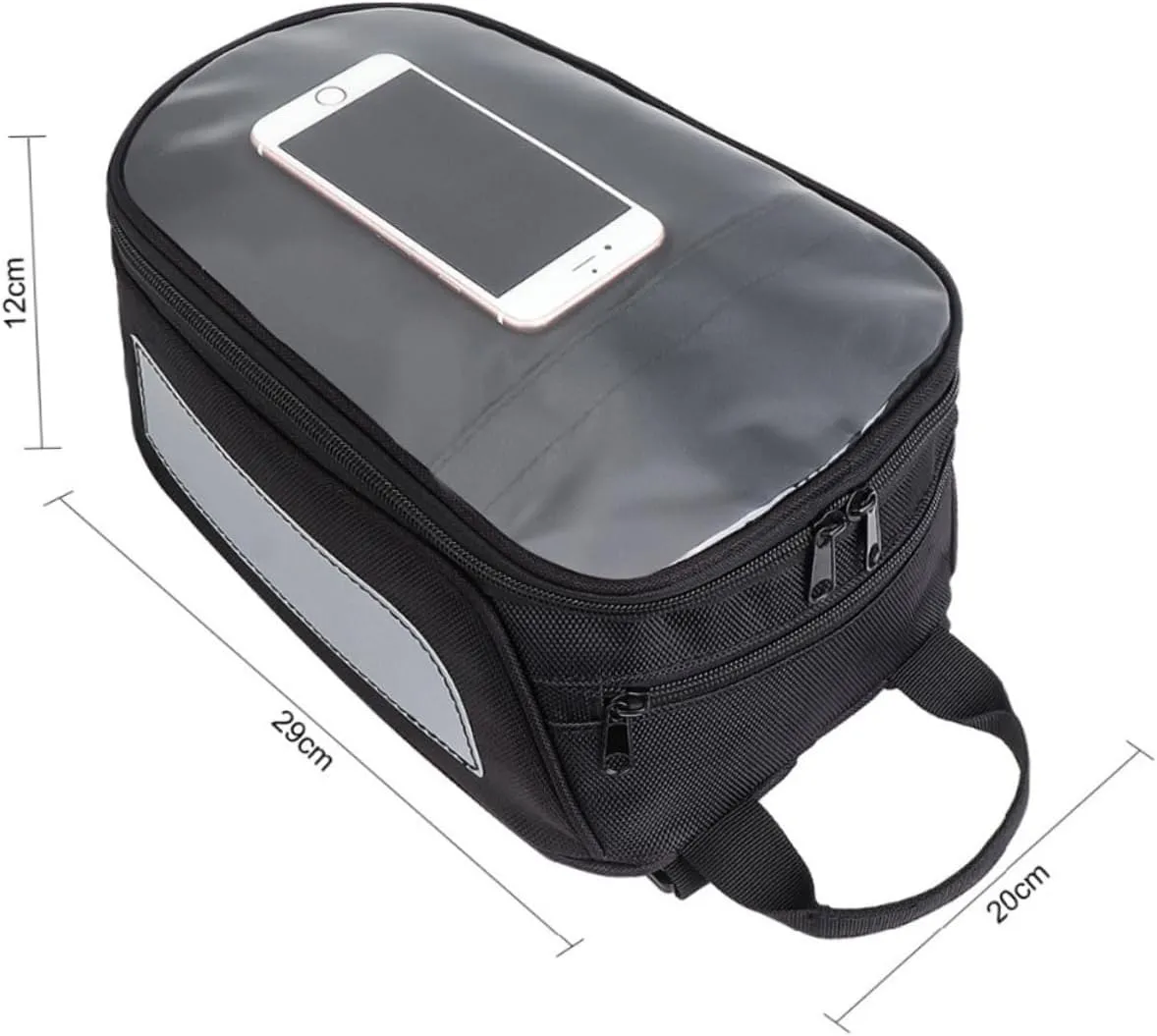 Zerodeko 2pcs Motorcycle Backseat Tank Bag 4 Magnets Waterproof Tool Bag Storage Organizer for Motorbike Luggage