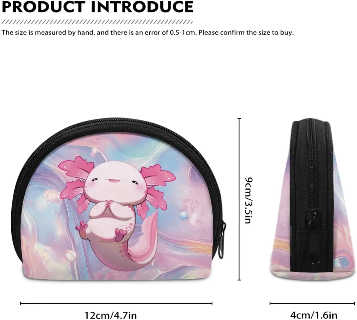 ZOUTAIRONG Axolotl Tie Dye Print Mini Backpack for Women Girls Girls Purse and Wallet Set Shoulder Bags Kids Pouch Sport Daypack Travel Storage Bag